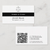 QRコはかりで測ード付きの正義 名刺 (正面/裏面)