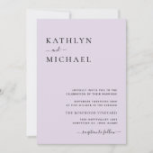 QRコエレガントードをすべて1つのQRコードにモダン結婚保存 招待状 (正面)