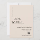 QRコエレガントード結婚式招待状 招待状 (正面)