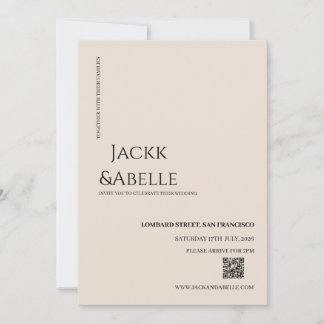 QRコエレガントード結婚式招待状 招待状