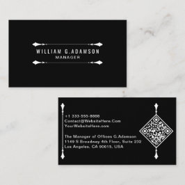 QRコエレガントード | プロフェッショナルモダンブラック 名刺