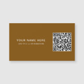 QRコカスタムード付きジョブタイトル磁石カード (正面)