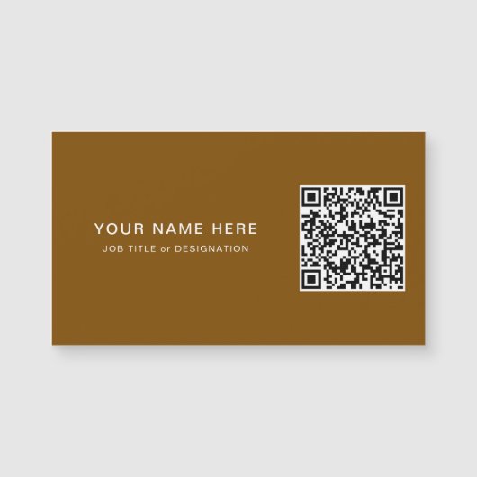 QRコカスタムード付きジョブタイトル磁石カード (正面)