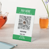 QRコカスタムードVenmo Payをここに追加  台座サイン (インサイチュ)