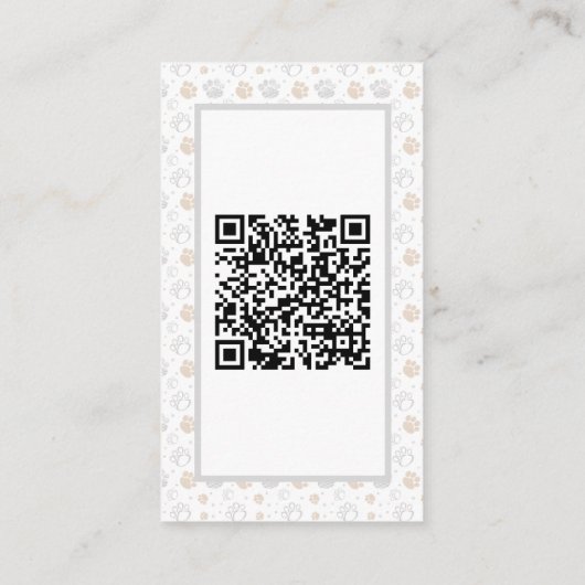 QRコシンプルード付きトリマードッグ 名刺 (裏面)