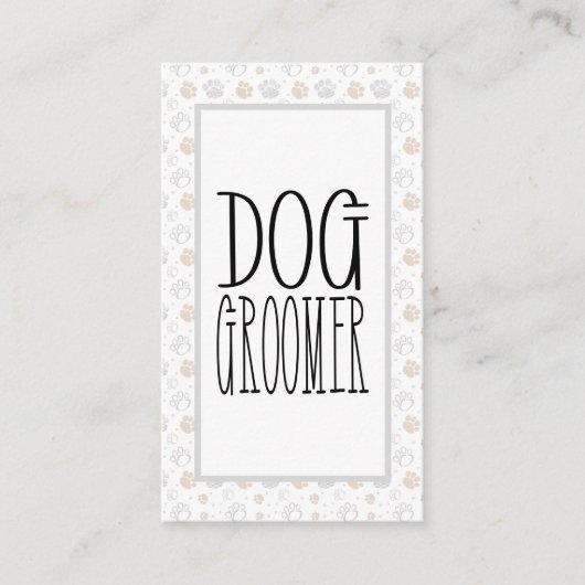 QRコシンプルード付きトリマードッグ 名刺 (正面)