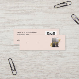 QRコシンプルード付きロゴ赤面イヤリングディスプレイ   スキニー名刺