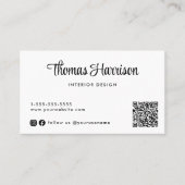 QRコスタイリッシュードのスクリプト 名刺 (正面)