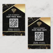 QRコスタイリッシュードWifiネットワークパスワード 名刺 (正面/裏面)
