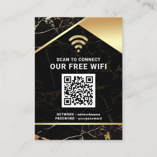 QRコスタイリッシュードWifiネットワークパスワード 名刺
