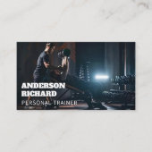 QRコミニマルード |パーソナルトレーナーフィットネス写真 名刺 (正面)