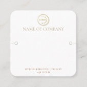 QRコモダンードとロゴ付きブレスレットディスプレイ スクエア名刺 (正面)