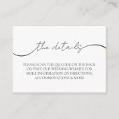QRコモダンードの結婚詳細 エンクロージャーカード (正面)