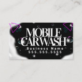 QRコモダンードを詳述した移動洗車車両 名刺 (正面)