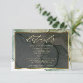 QRコモダンードエレガントドグリーン液体インク エンクロージャーカード (スタンド正面)