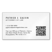 QRコモダンードプロフェッショナル マグネット名刺 (正面)