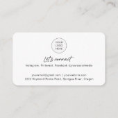 QRコモダンード付きヘアスタイリング名刺 名刺 (裏面)