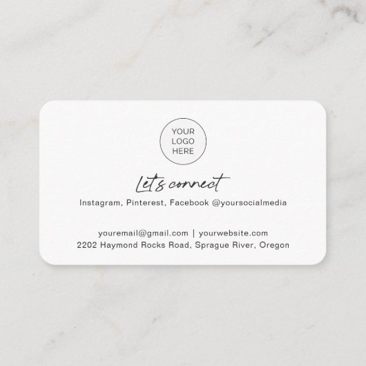 QRコモダンード付きヘアスタイリング名刺 名刺 (裏面)