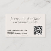 QRコモダンード付きボホ風景 名刺 (裏面)