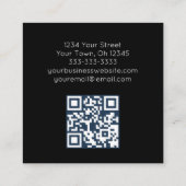 QRコモダンード植物緑トレンディー スクエア名刺 (裏面)