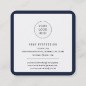 QRコモダンード・ネットワーク・スキャン可能ロゴシンプル  スクエア名刺 (裏面)