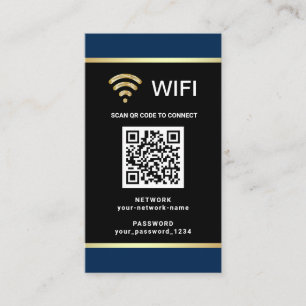 QRコモダンードWifiネットワークパスワード 名刺