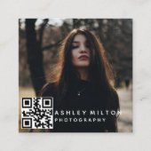 QRコモダンー付き角型写真用名刺 スクエア名刺 (正面)