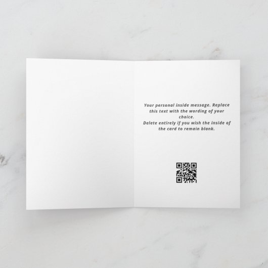 QRコーおもしろいドクリスマスとの法的テーマ シーズンカード (内部)