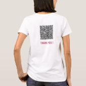 QRコーおもしろいドスキャン情報を使用したTシャツ Tシャツ (裏面)