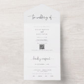 QRコーお洒落ドモダンの写真結婚: オールインワン招待状 (内側)