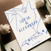 QRコーお洒落ドRSVPのイラストレーション結婚 招待状