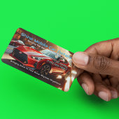 QRコーお洒落ドURLの詳細を示すモバイル自動車 名刺