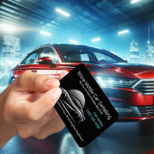 QRコーお洒落ドURLの詳細を示す高級車の自動車 名刺