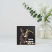 Qrコーはっきりしたドフィットネスパーソナルトレーナー スクエア名刺 (スタンド正面)