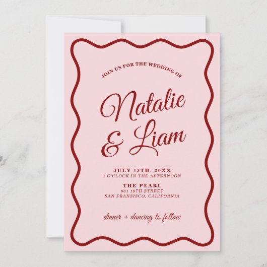 QRコーはっきりしたドモダンお洒落カラフルの 招待状 (正面)