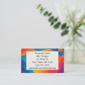 QRコーはっきりしたド芸術的のビジネお洒落ス・カード 名刺 (スタンド正面)