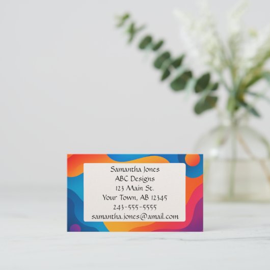 QRコーはっきりしたド芸術的のビジネお洒落ス・カード 名刺 (スタンド正面)