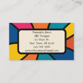 QRコーはっきりしたド芸術的のビジネ鮮やかス・カード 名刺 (正面)