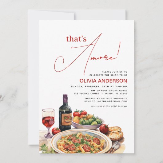 QRコーイタリアンドが面白い!ブライダルシャワー 招待状 (正面)