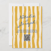 QRコーイタリアンドの手書のパイ結婚プ 招待状 (裏面)