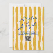 QRコーイタリアンドの手書のパイ結婚プ 招待状 (裏面)