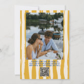 QRコーイタリアンド手書写真結婚の 招待状 (裏面)