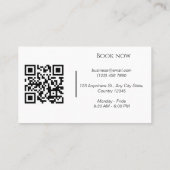 QRコーエレガントドと写真が添付された名刺 名刺 (裏面)