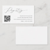 Qrコーエレガントドのギフト結婚登録のスクリプト エンクロージャーカード (正面/裏面)