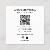 QRコーエレガントドのフルフォトミニマル名刺 スクエア名刺 (裏面)