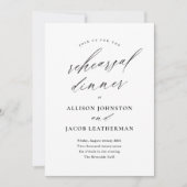 QRコーエレガントドのリハ結婚ーサルディナー 招待状 (正面)