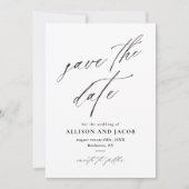 QRコーエレガントドの写真をス結婚クリプト セーブザデート (正面)