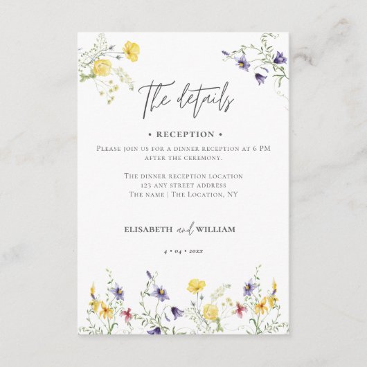 QRコーエレガントドの結婚詳細 エンクロージャーカード (正面)