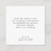 QRコーエレガントドの結婚Webサイト格納装置カード エンクロージャーカード (裏面)