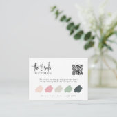 QRコーエレガントドの装結婚着コード挿入 エンクロージャーカード (スタンド正面)